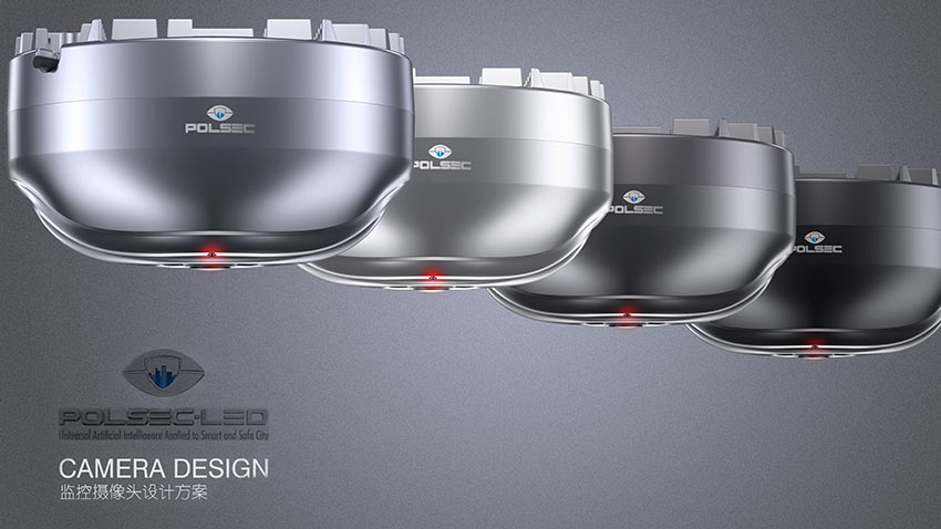藍牙智能監(jiān)控攝像頭外觀設計結構設計案例圖分析